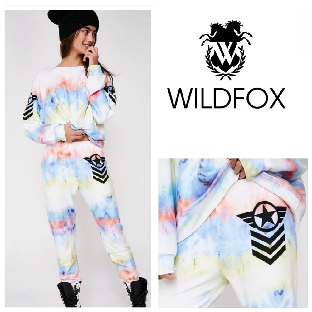 Wildfox tie dye commando knox jogger pants